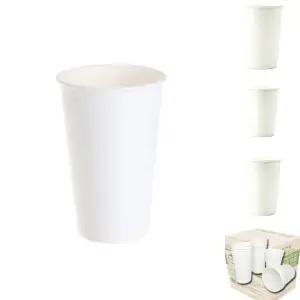 510ml 16oz 테이크아웃 무지 종이컵 100개 일회용/테이크아웃컵/카페용/커피컵/일회용컵/따뜻한음료/단체