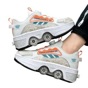 바퀴신발 선물 네개 바퀴달린슈즈 인라인 4륜 끈