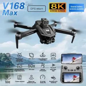 수집품 RC 샤오미 V168 GPS MAX 드론 8K 프로페셔널 HD 카메라 5G WiFi 브러시리스 장애물 회피 접이식 쿼