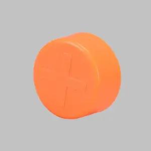 실리콘 파이프캡 48파이 형광 주황색 1봉 100EA 공사 파이프캡 볼트캡 철근캡