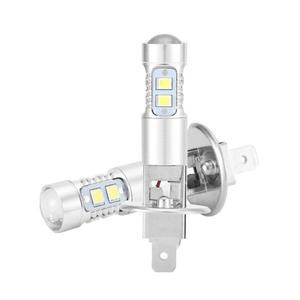 2Pcs H1 LED 자동차 헤드 라이트 2000Lm 12V 24V 100W 6000K 흰색 높은 낮은 빔 안개 램프 전구 슈퍼 밝은