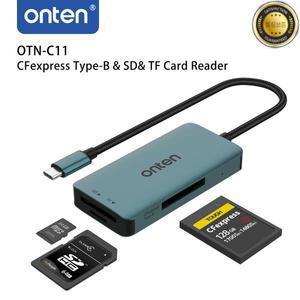 ONTEN 기존 OTN-C11 유형 C CFexpress Type-B 및 Macbook 용 SD TF 카드 리더기 Samsung Huawei XiaoMi