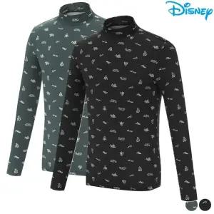[디즈니골프]남성골프티셔츠 남성아트웍패턴쿨링하이넥하프넥티셔츠_SC