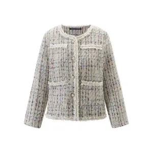 [하프클럽/미니멈 에브리데이]클래식 믹스 트위드 긴팔 하객 자켓 (EC1JK008D)