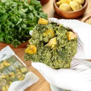 [마을기업싸리재]싸리재 [냉동] 무설탕 알밤 쑥버무리 100g 8봉지 현미떡 쑥털털이