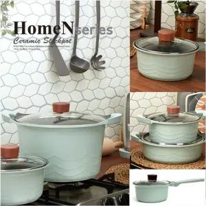 키친아트 홈앤 IH 세라믹 코팅 냄비 편수 양수 다용도 주방 부엌 디자인 곰솥 전골