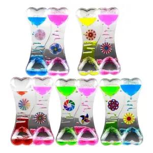 오일모래시계 하트 리퀴드 버블 드립 타이머 선물 오일 모래시계 하트