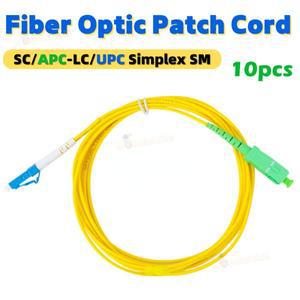Simplex SC APC-LC UPC 광섬유 패치 코드 케이블, 점퍼 1m, 2m, 3m, 5m, 2.0mm 또는 3.omm 하이 퀄리티, 10