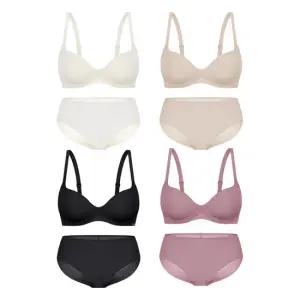 [Wonderbra] 일체형 볼륨몰드 노와이어 브라팬티 8종세트 오트밀+베이지+블랙+핑크 WBW6M15161718_T