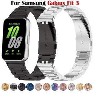 삼성 갤럭시 핏3용 스테인레스 스틸 스트랩 SM-R390용 교체 밴드 시계줄 금속 손목 액세서리