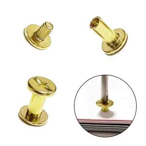 책 제본 볼트 너트 SET 신주도금 금색 골드컬러 바인딩 평볼트 평너트 나사 세트 북아트 연결 커넥팅 고정 가구조립 리벳 벨트레지