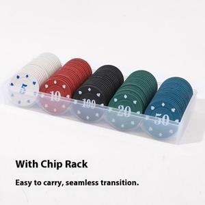 칩코인 ABS 플라스틱 재질 상자 페이스 밸류 체스 및 카드 룸 엔터테인먼트 텍사스 홀덤 마작 게임 포함