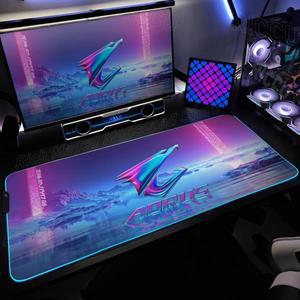 RGB 고무 1000x500mm XXL 대형 기가바이트 AORUS 오피스 컴퓨터 데스크 매트 테이블 HD LED 마우스 패드 노