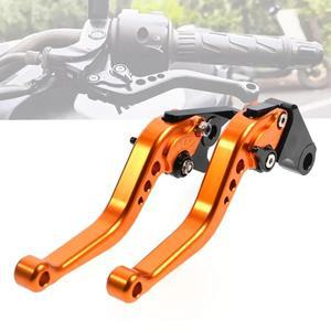 오토바이 액세서리 CNC 알루미늄 짧은 조절식 브레이크 클러치 레버 KTM DUKE 390 2019-