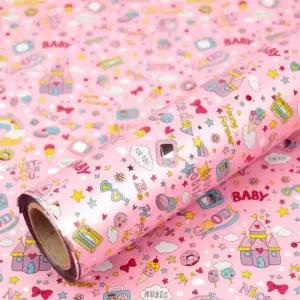 캔디팝 랜덤 롤포장지 (중) 2ea 선물포장 재료 비닐 롤선물 증착