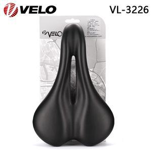 VELO 오리지널 VL-3226 PU 가죽 스틸 레일 270x180mm 편안한 자전거 안장 MTB 로드 그래블 시티 바이크 쿠
