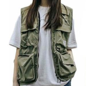 [Gaoao] 베스트 남성용 여성용 아웃도어 피싱 다중 포켓 촬영 등산 여행 작업복 밀리터리 편리함 수납 기능