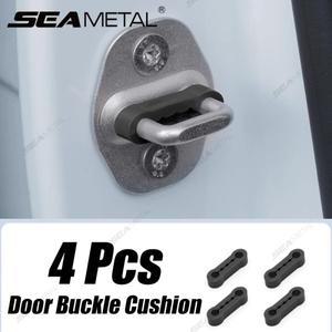 SEAMETAL 4개입 자동차 도어 버클 쿠션 범용 충격 흡수 실리콘 완충 소음 감소 방진