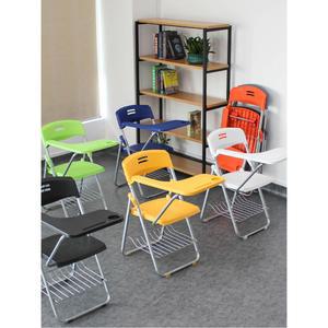 접이식 일체형 책걸상 인강 대학교 싱글체어 확대패드 제품 네이비