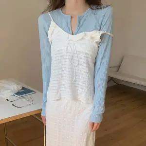 [모코블링]프릴 리본 뷔스티에 리본뷔스티에 프릴뷔스티에 레이어드뷔스티에 링클뷔스티에 봄옷