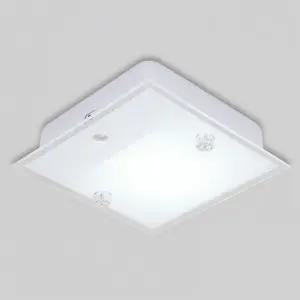 사각 LED 현관 센서등 뉴실크 6.5K KC 12W 주광 국산