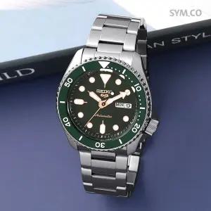 [세이코]5 SRPD63K1 오토매틱 다이버워치 딥그린 데이데이트 남자 메탈 시계 d4