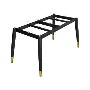철제 테이블 하단 원형 미니 프레임 지지대 다리 사각 검정