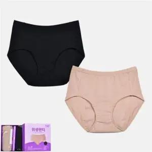 (트라이) 샘 걱정 없는 편안하고 산뜻한 면스판 위생 맥시 팬티 3매입