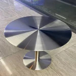 스테인레스 원형테 A. 스테인리스 스틸 원형 테이블 솔리드 테이 A. 40x40x74cm