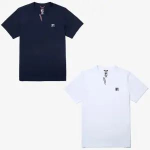 휠라 공용 기능성 테니스 헨리넥 피케 반팔 티셔츠 FS2RSG2322X