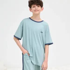 마밤 쿨 아동 주니어 잠옷 파자마 초등 학생 내의 실내복 링거셋업 5부 블루민트