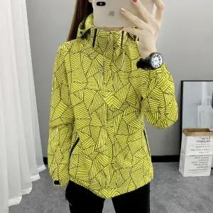 여성 등산복 카무플라주 방풍방수 사계절 바람막이 2COLOR GH038