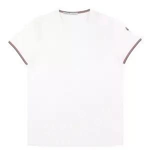 디몬트 몽클레어 남성 소매 삼선 와펜 패치 반팔(아이보리) 8C71600 87296 004