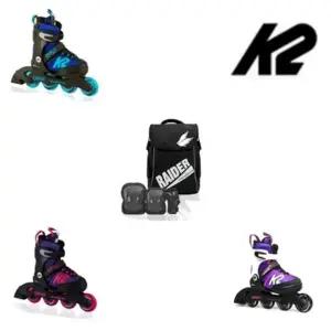 K2 시러스/케이던스 아동인라인 5단계 사이즈조절 가방+보호대[세미]