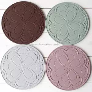 예쁜 원형 실리콘 냄비 받침 답례품 주방 받침대 선물 실리콘냄비받침