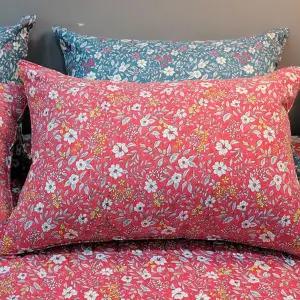 마이크로 기모 베개 기능성 소프트 플라워 세미 베개 커버 패브릭 사계절 인테리어 싱글 생활 용품