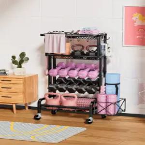 운동기구 수납함 정리함 보관 요가 보관함 필라테스 폼폴러 선반 요가매트 정리 거치대