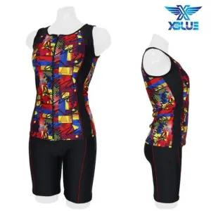 XBLUE 여자 아쿠아로빅 투피스 수영복 Z54866 최신유행