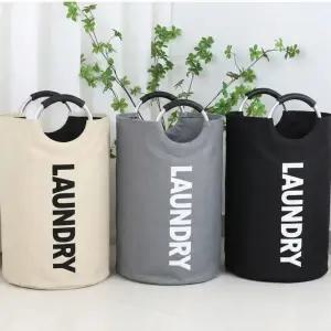 3팩 총240리터 3컬러 패브릭 대용량 접이식 바구니 세탁바구니 분리수거함 분리수거 수납