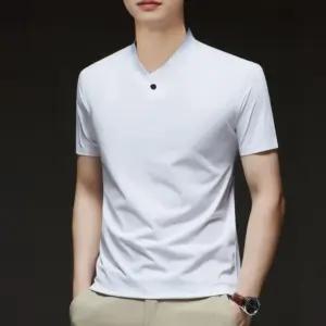 남성 남자 여름 헨리넥 V넥 쿨링 반팔티 반팔 티셔츠