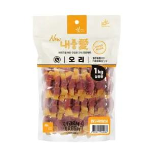 뉴내품애)오리고구마(말랑고안심) 1kg강아지간식 영양 오리고 고간식 반려동물 훈련 견간식