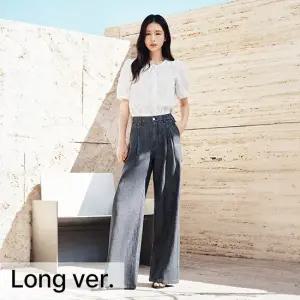 [동가게단독]26SS 린넨블렌디드 초경량 투턱 D 데님 long +5cm)