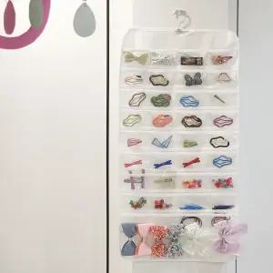 양면 포켓 수납걸이 80칸 벽걸이 정리함 액세서리 머리핀 머리끈 소품 보관