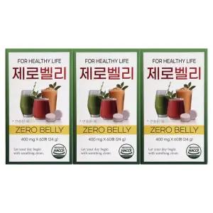 제로벨리 ZERO BELLY 압축스무디 400mg x 60정 3개 / 써클