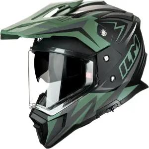 ILM 듀얼 스포츠 어드벤처 모터사이클 헬멧 바이크 ATV 더트 오프로드 MD866 블랙 그린 M