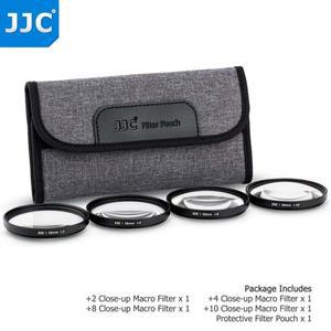 JJC 클로즈업 매크로 필터 키트 카메라 케이스 포함 40.5mm 49mm 52mm 77mm + 2 4 8 10 파우치