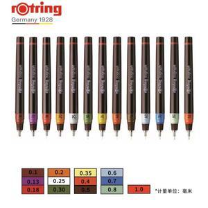 1pc rOtring Isograph 바늘 펜 0.1-0.8mm 반복 교체 추가 가능한 잉크 라인 손으로 그린/드로잉