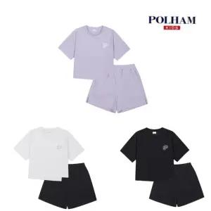 [폴햄키즈]여아)쿨텐션 크롭반팔티 3.5부 반바지세트_CC