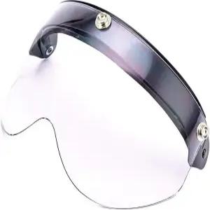 오픈 페이스 모터사이클 헬멧 윈드실드 플립 다운용 유니버설 3-스냅 바이저 (클리어)