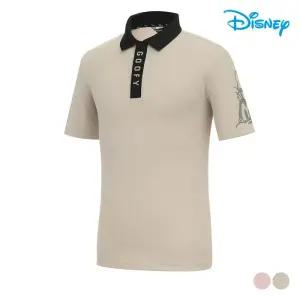 [디즈니골프]남성골프웨어 여름골프티셔츠 남성 아트웍 배색 카라 반팔 티셔츠 DP2MTS